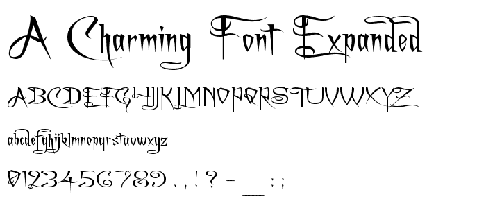 A Charming Font Expanded police